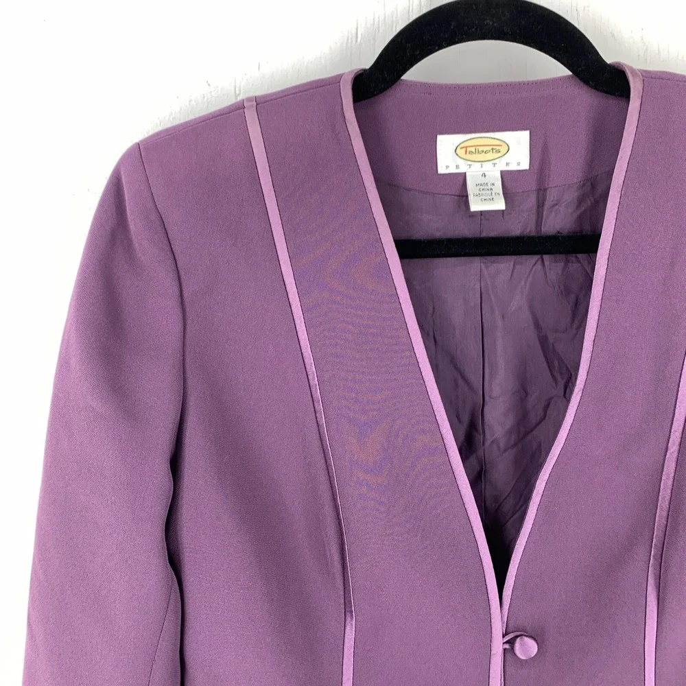 Vtg‎ Talbots Womens 4P Jacket Blazer Cottage Core Professional Academia Feminine